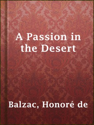cover image of A Passion in the Desert